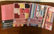 Cloud9 Design 12" x 12" Scrapbook Album Pink w/2- 30 Packs of Paper & Stickers
