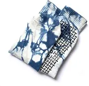 [Generic] Balanced Studio | Pilates Yoga Non-slip Grip Socks for Unisex, Men, Women, Denim Blue, One size