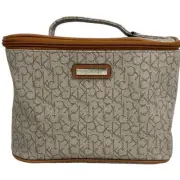 Calvin Klein Makeup Cosmetic Travel Train Bag Toiletries Case Logo NWT