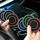 2pcs Sift-Proof Beverage Coaster PVC Car Bottle Holder Car Coasters
