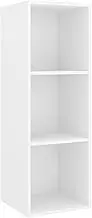 Wall Mounted TV Cabinet - Engineered Wood TV Unit 37x37x107 cm, Space Saving Modern Design for Living Room, Bedroom & Office, Sturdy & Stylish White Finish