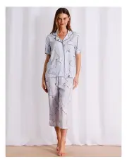 [Chloe & Lola] C&L Serene Viscose S/S 3/4 PJ Set in Foliage Print