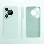 Phone Cases Compatible with Huawei Pura 70 Pro Case,[Full Camera Protection] Silicone Shockproof Protective Full Covered Soft Gel Rubber Case Protective Cover with Anti-Scratch Soft Microfiber Lining