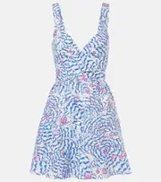 [Poupette St Barth] Poupette St Barth Coco printed minidress AU 12 blue