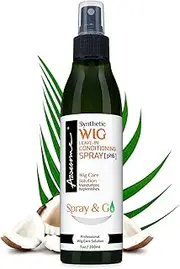 Awesome Synthetic Wig Leave-in Conditioner Spray, pH6, Professional Wig Care Solution, Detangle Spray, Moisturizes & Replenishes Synthetic Wigs, Easy Combing, Contains Coconut Oil, 7 fl oz