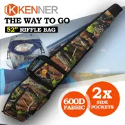 KENNER Camo 52" Rifle Bag Shotgun 600D Padded Gun Case Storage Hunting Shooting