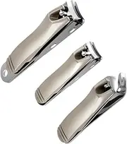 Ipetboom 3pcs Nail Clippers Fingernail Clipper Cuticle Trimmer Nail Pedicure Tools Household Tools Nail Tip Cuticle Pusher Cuticle Cutter Nail Scissor Cuticle Remover Stainless Steel Khaki