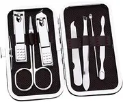 Ipetboom Nail Manicure Clippers Set 7pcs Stainless Steel Nail Care Kit Trimmer Eyebrow Scissors for Home Beauty