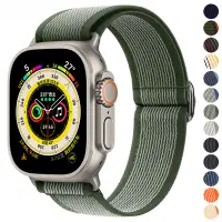 在飛比找蝦皮商城優惠-環帶尼龍調節手鍊錶帶兼容 Apple Watch Serie