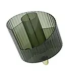 (Green)Makeup Brush Holder Case Multi Grids Clear Cosmetic Brushes Storage Bo