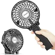 Mini Handheld Fan,EasyAcc USB Desk Fan Small Personal Portable Stroller Table Fan with 2600mAh Rechargeable Battery Operated Cooling Folding Electric Fan 3-15H Working Hours for Travel Office Outdoor