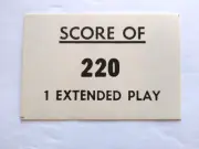 Chicago Coin Speed King 1970 Arcade Game NOS Score Value Extended Play Card 220