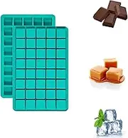 2 Pack 40-Cavity Square Caramel Candy Silicone Molds,Chocolate Forf Truffles, Fat Bombs Keto Snacks, Whiskey Ice Cube Tray,Grid Fondant Mould,Hard Candy Pralines Gummy Jelly Mold