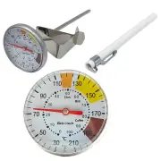 Milk Frothing Thermometer for Coffee Chocolate - Cappuccino Frothy Milk Foam Sta