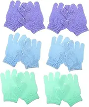 TOBBOMEY 12 Pack Exfoliating Mittens Bath Gloves Exfoliating Body Bathing Supply for Skin Care