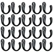 Coffee Cup Hooks Hooks Door Wall Closet Mounted Single Hook 20pcs Black