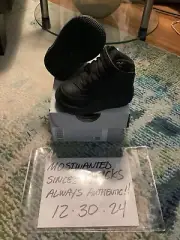 DS 2021 Nike Air Force 1 Mid Triple Black TD (Toddler) Size 3C