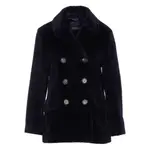 ['s Max Mara] 's Max Mara Faux-fur Double-breasted Jacket 40 IT BLUE