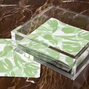 Acrylic Luncheon Napkin HolderDecorative Napkin Tray for Dining Table and Kit...