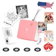 Pink Pocket Printer with Bluetooth - Your Go-To for Crafting & Photo Printing