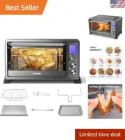 Large 6-Slice Convection Toaster Oven Countertop, 10-In-One with Toast, Pizza...