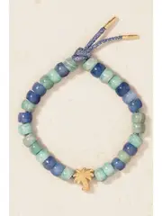 [Carolina Bucci] Carolina Bucci - Palma Forte Beads 18-karat Gold And Lurex Amazonite And Agate Bracelet - One size One size Gold