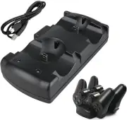 Black PS3 Controller Dual Charger Dock Stand for Sony Playstation 3 PS Move Cont