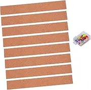 1 Set Frameless Cork Board Strips for Office Home Stylish Bulletin Bars with Push Pins Learning Supply for Memo Photos Messages