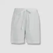 $148 Andine Women's Blue White Mazy Striped Lace-Trim Pajama Shorts Size L