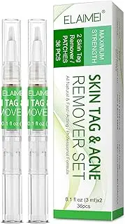 Skin Tag Remover Pen 3ML*2 Alternative Non-Greasy Skin Tag Cream Mole Corrector with Repair Pads Reduce The Appearance of Endtags Moles for Men and Women ALKOY