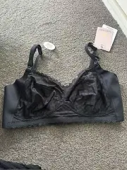 Nancy Ganz Black Nursing Bra Size 12DD Wire free Brand New 69.95