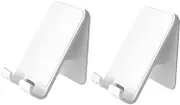 Hoement Adjustable Phone Stands White Plastic Phone Holders Stickygriy Desk/table Mounts No Tools Required
