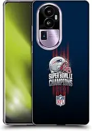 Head Case Designs Officially Licensed NFL New England Patriots 1 2017 Super Bowl Li Champion Soft Gel Case Compatible with Oppo Reno10 Pro+