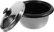 LABRIMP 1 Set Electric Rice Cooker Inner Pot Non Stick Kitchen Supply with Lid Multi Use Cooking Pot for Rice Cakes More Safe Materials Easy Measurement Design