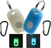 Glow Case for Tile Pro (2022) 2-Pack. (Glow in Dark) Small Bluetooth Tracker Cover, Protective Holder for Key Finder and Item Locator, Pets Dog Cat Collar Tracker Accessories,Glow Green+Glow Blue