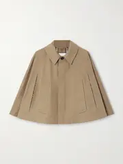 [Burberry] Burberry - Cropped Gabardine Cape - Light brown - medium medium Brown