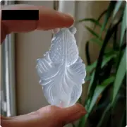 Natural Agate Chalcedony Goldfish Pendant Hand Carved Chalcedony Goldfish Luck A