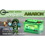 愛馬龍AGM LN4 全新汽車電池 80AH BENZ/BMW起停系統專用 AMARON