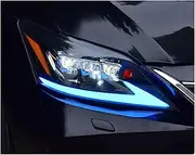 Headlight assembly LED daytime running light LED dual beam lens LED sequential turn signal Compatible with 2006-2012 Lexus ES350 ES240