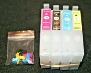Epson XP4100 chipless printer refillable ink cartriges