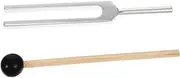 JOINPAYA 1 Set Tuning Fork Set with Mallet Durable Resonance Forks for Sound Therapy Meditation and Music Tuning Lightweight Easy to Use Accurate Frequency