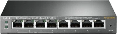 TP-Link TL-SG108PE Switch 8-Port 10/100/1000Mbps RJ45 Gigabit Easy Smart 4-Port