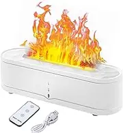 Humidifiers for Bedroom | 260ml Portable Humidifier with 7 Color Light,Flame Aromatherapy Diffuser with 3-Gear Timing for Nightstand Dorm Travel Bedroom Desktop Indoor