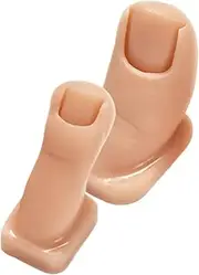 Ipetboom Realistic Silicone Nail Practice Toes Set Acrylic Nails Training Model Fake Foot Toes Ergonomic Design