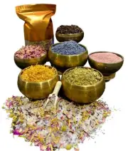 Lavender Rose Calendula Chamomile Botanical Salt Bath Soak Goddess Garden 500g