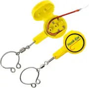 Hook-Eze Fishing Gear Knot Tying Tool - Line Cutter - Cover Hooks on Fishing Rod