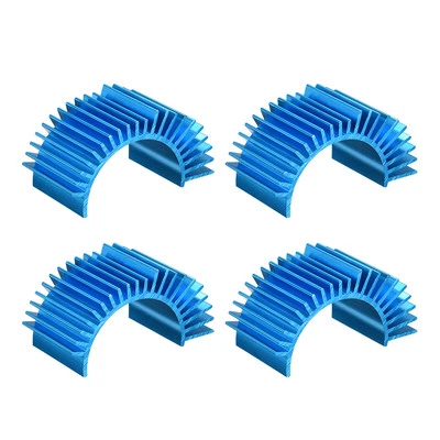 4 Pcs Aluminum Electric Engine Motor Heatsink Fins Cooling Blue For RC 540 550