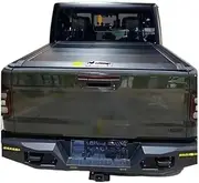 ATATQH Pickup Soft Roll Up Truck Bed Cover with Rollbar Electric Tonneau Cover Compatible for Jeep Gladiator Jt 2021 Durable Truck Back Cover Accessories