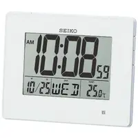 在飛比找momo購物網優惠-【SEIKO 精工】嗶嗶聲貪睡電子鐘-白/12.2*16.5