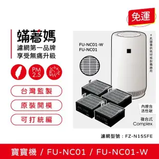 【蟎著媽】濾網4入優惠組(適用 夏普 寶寶機 baby SHARP FU-NC01-W FU-NC01 空氣清淨機 FZ-N15SFE)